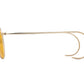 Side view of gold American Optical Hazemaster aviator sunglasses with non-polarised orange nylon lens