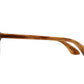 Side view of honey American Optical Racer aviator sunglasses with polarised green nylon lens