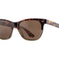Front angle view of tortoise khaki American Optical Saratoga acetate sunglasses with non-polarised brown nylon lens