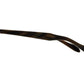 Side view of chocolate and gold American Optical Sirmont frame only acetate and metal sunglasses