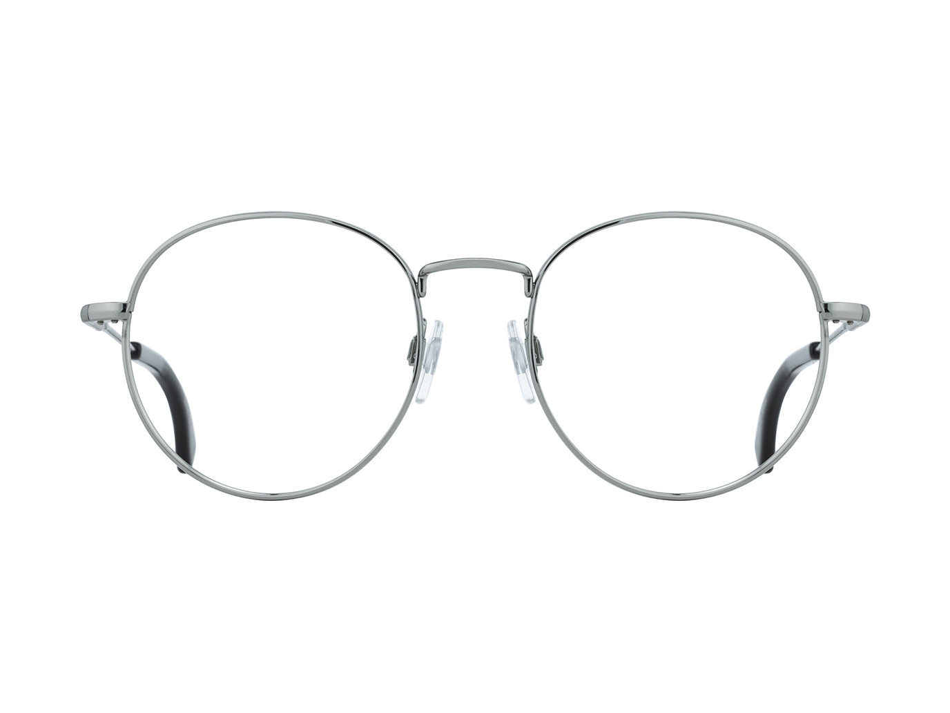 Front view of gunmetal American Optical AO-1002 frame only round sunglasses