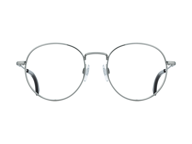 Front view of gunmetal American Optical AO-1002 frame only round sunglasses