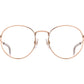 Front view of rose gold American Optical AO-1002 frame only round sunglasses