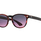 Front angle view of cardinal American Optical AO-1004 acetate sunglasses with non-polarised pink gradient nylon lens