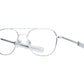 Front angle view of silver American Optical General frame only navigator sunglasses