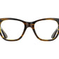 Front view of brown demi American Optical Saratoga frame only acetate sunglasses