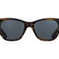 Front view of brown demi American Optical Saratoga acetate sunglasses with non-polarised grey nylon lens