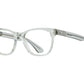 Front angle view of grey crystal American Optical Saratoga frame only acetate sunglasses
