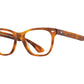 Front angle view of havana American Optical Saratoga frame only acetate sunglasses