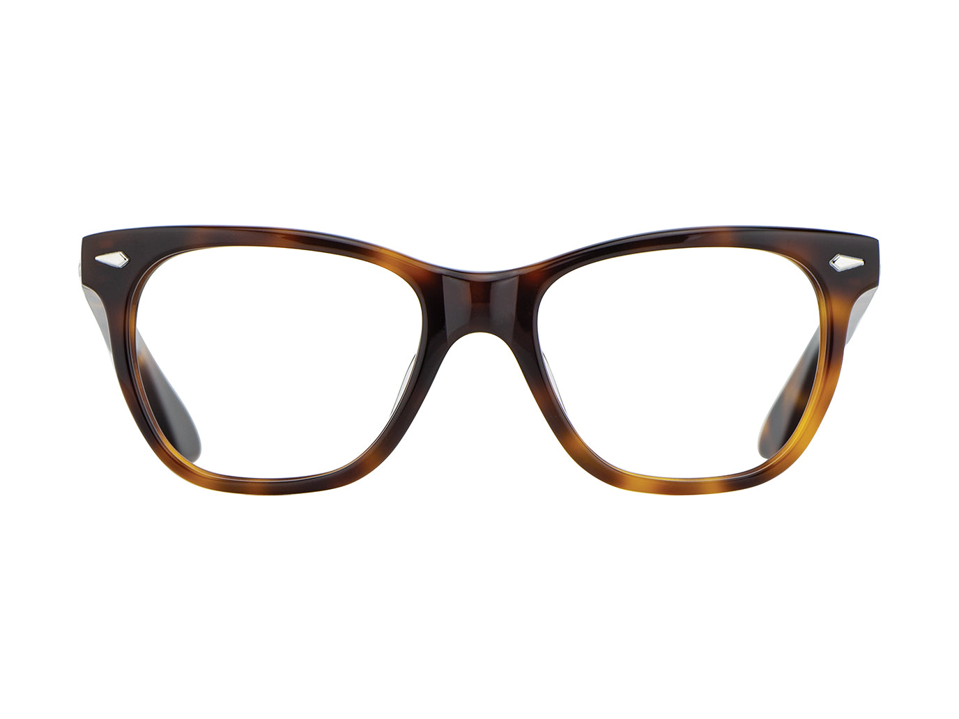 Front view of tortoise American Optical Saratoga frame only acetate sunglasses