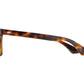 Side view of tortoise American Optical Saratoga acetate sunglasses with polarised green nylon lens