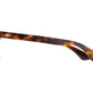 Side view of tortoise American Optical Saratoga acetate sunglasses with non-polarised green nylon lens