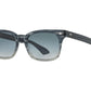 Front angle view of grey demi fade American Optical Tournament acetate sunglasses with non-polarised grey gradient nylon lens