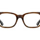 Front view of woodgrain American Optical Tournament frame only acetate sunglasses