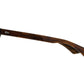 Side view of woodgrain American Optical Tournament frame only acetate sunglasses